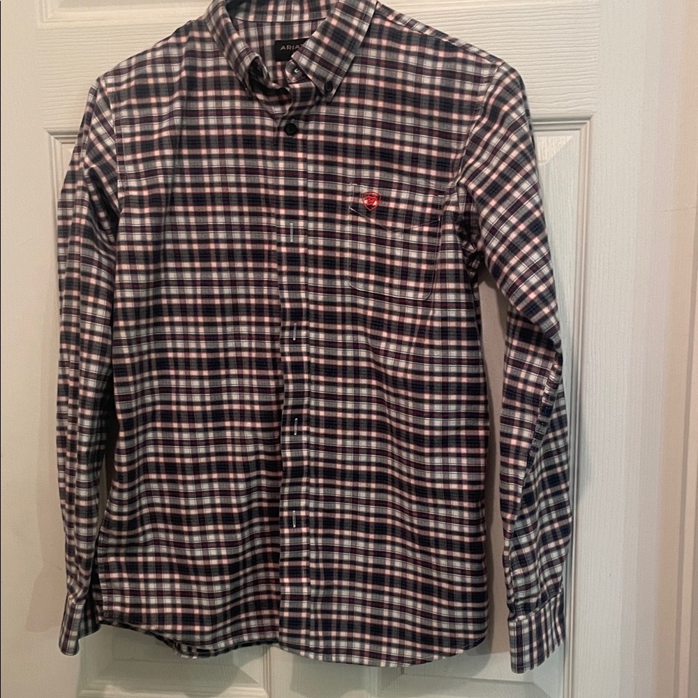 Art boys large button down shirt